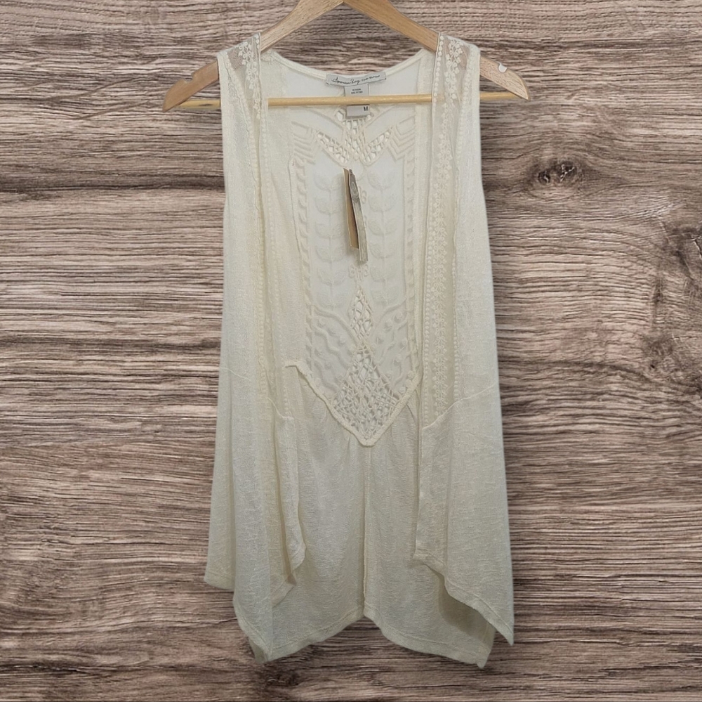 American Rag Women's Size Medium Vest Cardigan Sweater Layering Piece